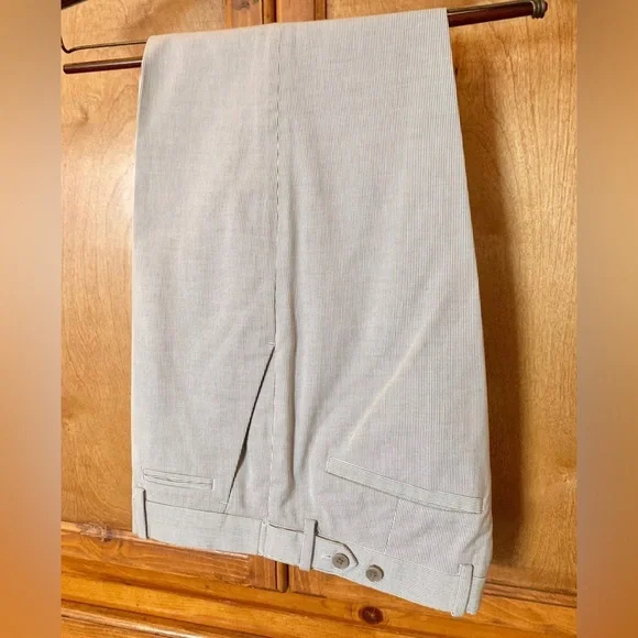 theory light grey pinstriped cotton slim suit